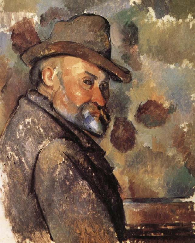 Paul Cezanne hat man Norge oil painting art